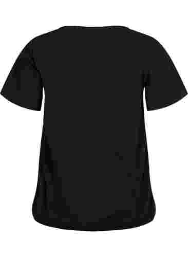 	 Katoenen t-shirt met korte mouwen, Black, Packshot image number 1