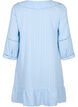 Katoen-viscosemix jurk met 3/4 mouwen, Chambray Blue, Packshot image number 1