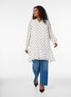 Viscose jurk met ruches en doorschijnende mouwen, Wit, Model image number 1