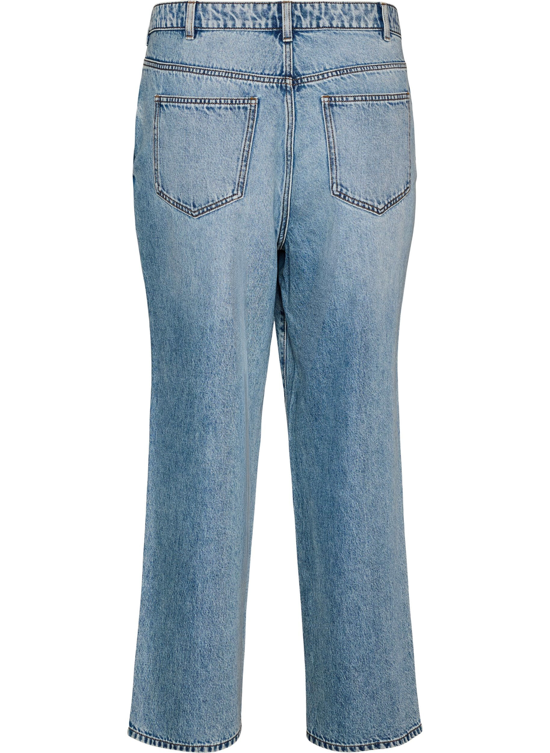 ZizziKiana straight-fit jeans met hoge taille, Blauw, Packshot image number 1