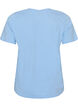 T-shirt met V-hals, Blauw, Packshot image number 1