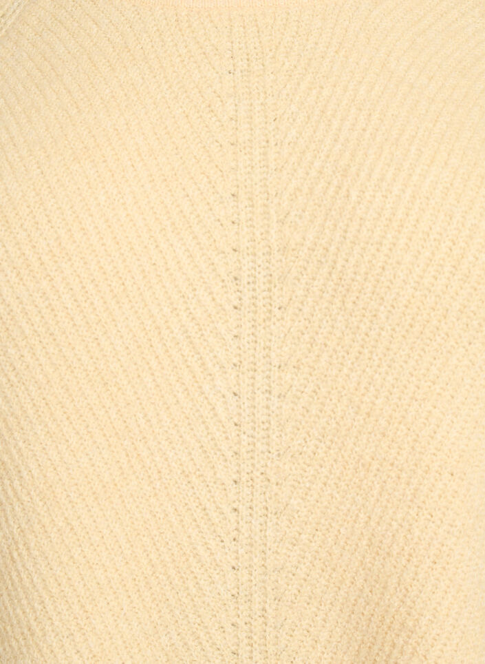 Gebreide trui met diagonale structuur en raglanmouwen, Geel, Packshot image number 2