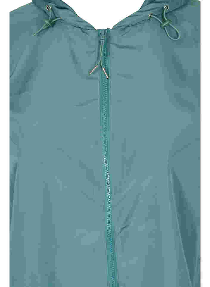 Kort jack met capuchon en verstelbare onderkant, Sagebrush Green, Packshot image number 2