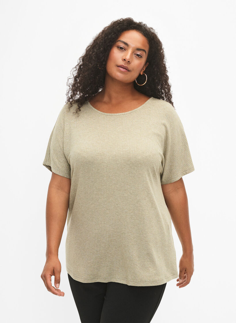 Monna Zwarte Viscose Top met Lange Mouwen main image 1