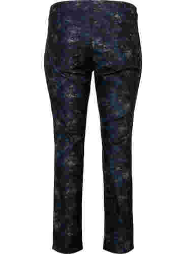 Gedessineerde Emily jeans met klinknagels, Black AOP, Packshot image number 1