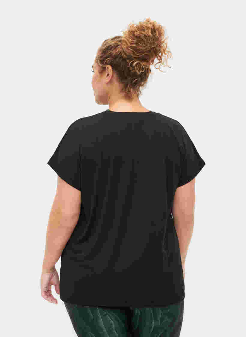 Trainings T-shirt met korte mouwen, Black, Model image number 1