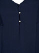 Blouse met gestippelde textuur en korte mouwen, Navy Blazer, Packshot image number 2