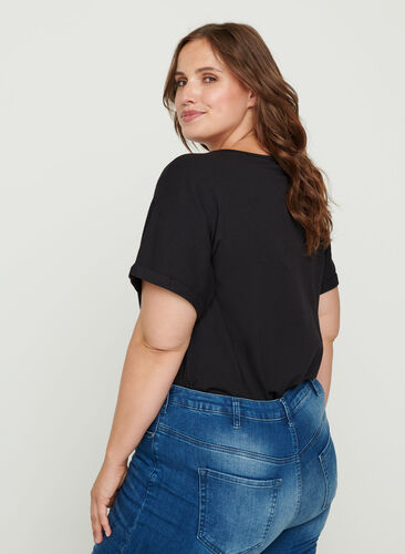 Super slim Amy jeans met hoge taille, Blue denim, Model image number 1