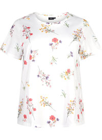 T-shirt van biologisch katoen met bloemenprint