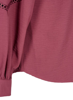 Overhemdblouse met gehaakte details, Dry Rose, Packshot image number 3