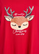 Nachthemd in biologisch katoen met kerstmotief, Rood, Packshot image number 2