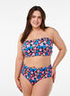 Hoog getailleerde bloemrijke bikini broekjes, Rood, Model image number 0
