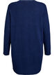 Geribd gebreid vest met zakken, Blauw, Packshot image number 1