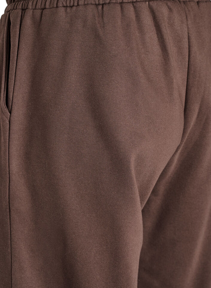 High-waist joggingbroek met zakken, Bruin, Packshot image number 3