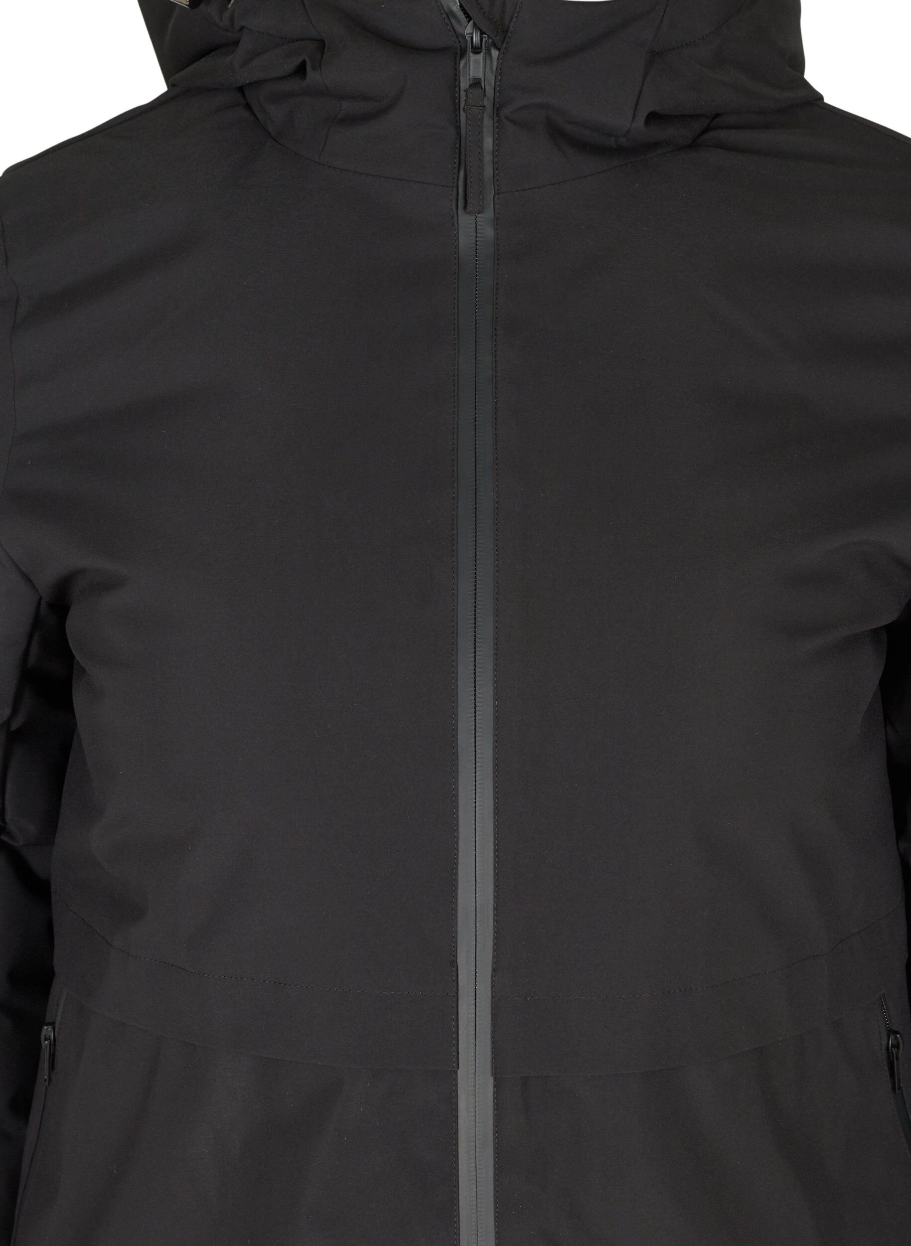 ZizziWinterjas met verstelbare taille, Zwart, Packshot image number 3