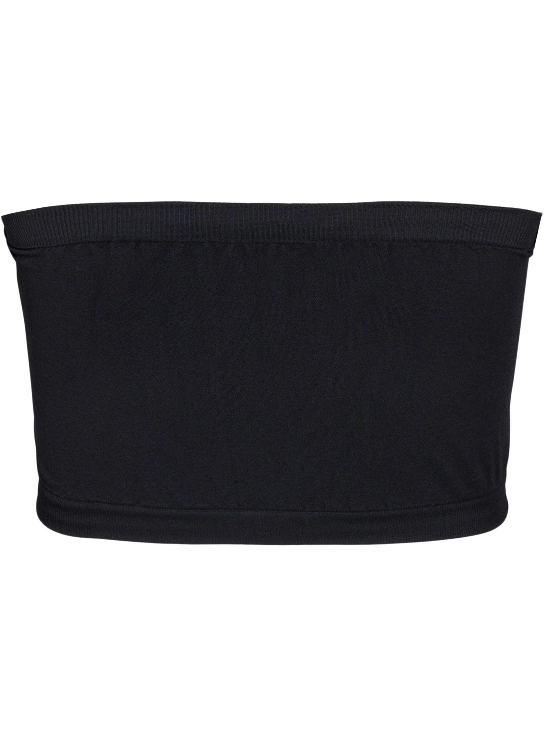 Zizzi Bandeau topje, Zwart, Packshot image number 1