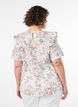 Katoenen blouse met broderie anglaise en ruches, Rood, Model image number 2