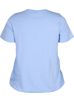 Katoenen t-shirt met korte mouwen en elastische rand, Serenity w. Live, Packshot image number 1