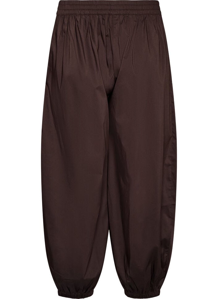 Ballonbroek met zakken en een elastische tailleband, Bruin, Packshot