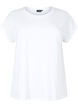T-shirt met korte mouwen van katoenmix, Wit, Packshot image number 0