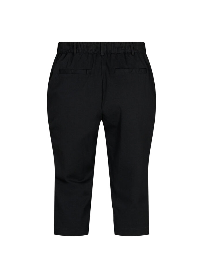 Broek in viscosemix, Black, Packshot image number 1