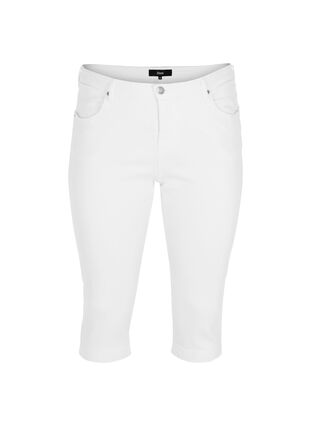 High waist Amy capri jeans met super slim fit, Bright White, Packshot image number 0