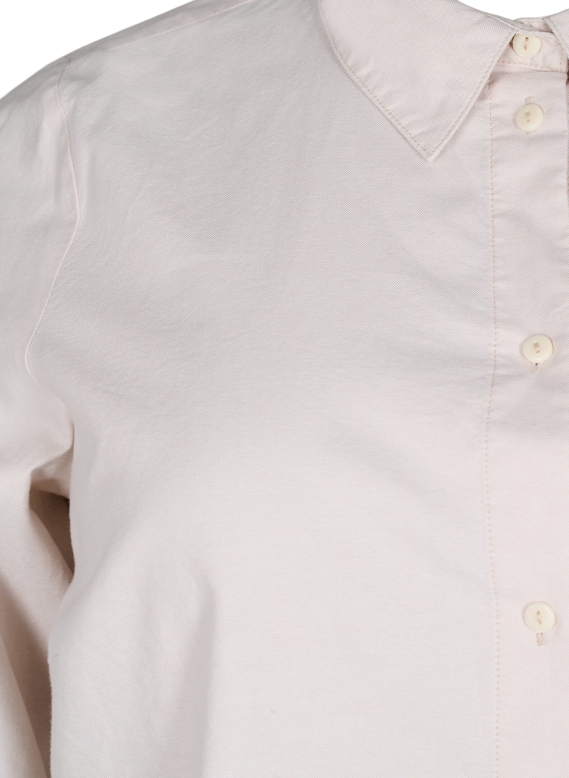 Zizzi Katoenen overhemd met lange mouwen, Beige, Packshot image number 2