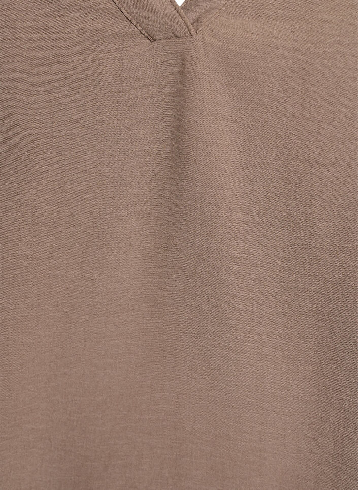 Mouwloze top met kreukeffecten, Bruin, Packshot image number 2