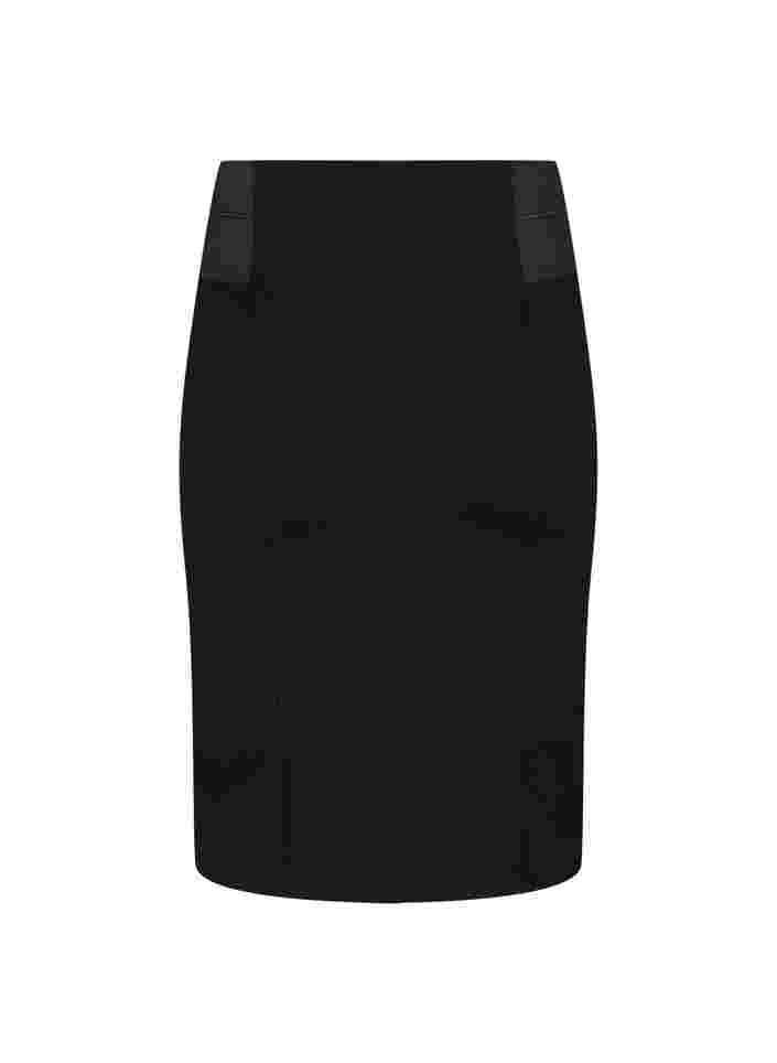 Nauwsluitende rok met elastiek in de taille, Black, Packshot image number 1