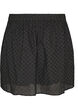Korte rok met broderie anglaise en elastische tailleband, Zwart, Packshot image number 1