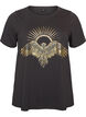 Katoenen T-shirt met print aan de voorkant, Grijs, Packshot image number 0
