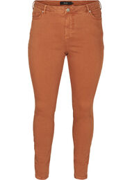Super slim fit Amy jeans met hoge taille, Brown ASS