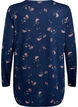 Gebloemde blouse met lange mouwen, Blauw, Packshot image number 1