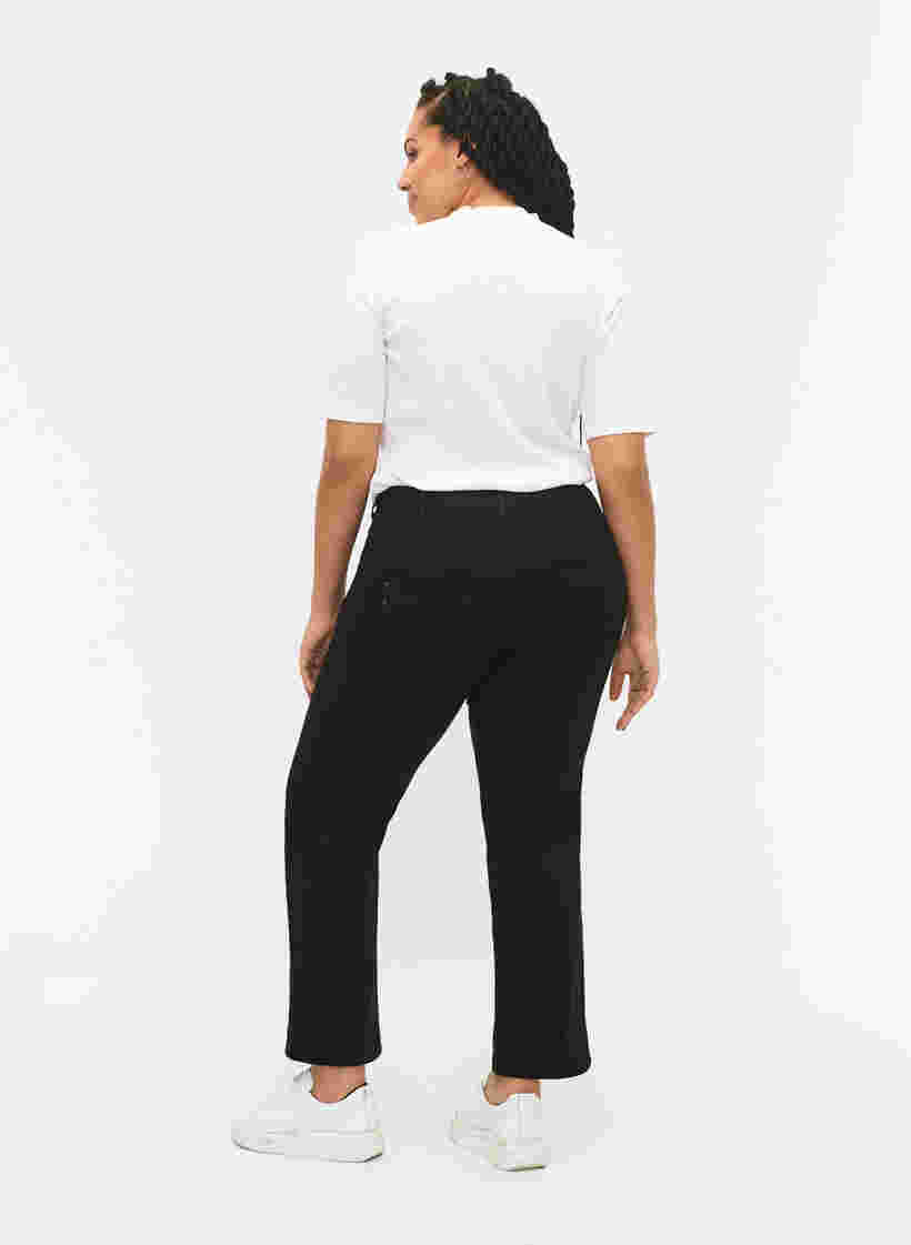Regular fit Gemma jeans met hoge taille, Black, Model image number 2