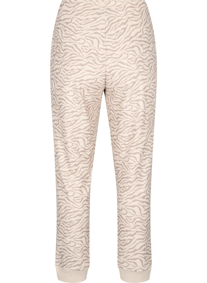 Velours broek met print, Pink Tint AOP, Packshot image number 1
