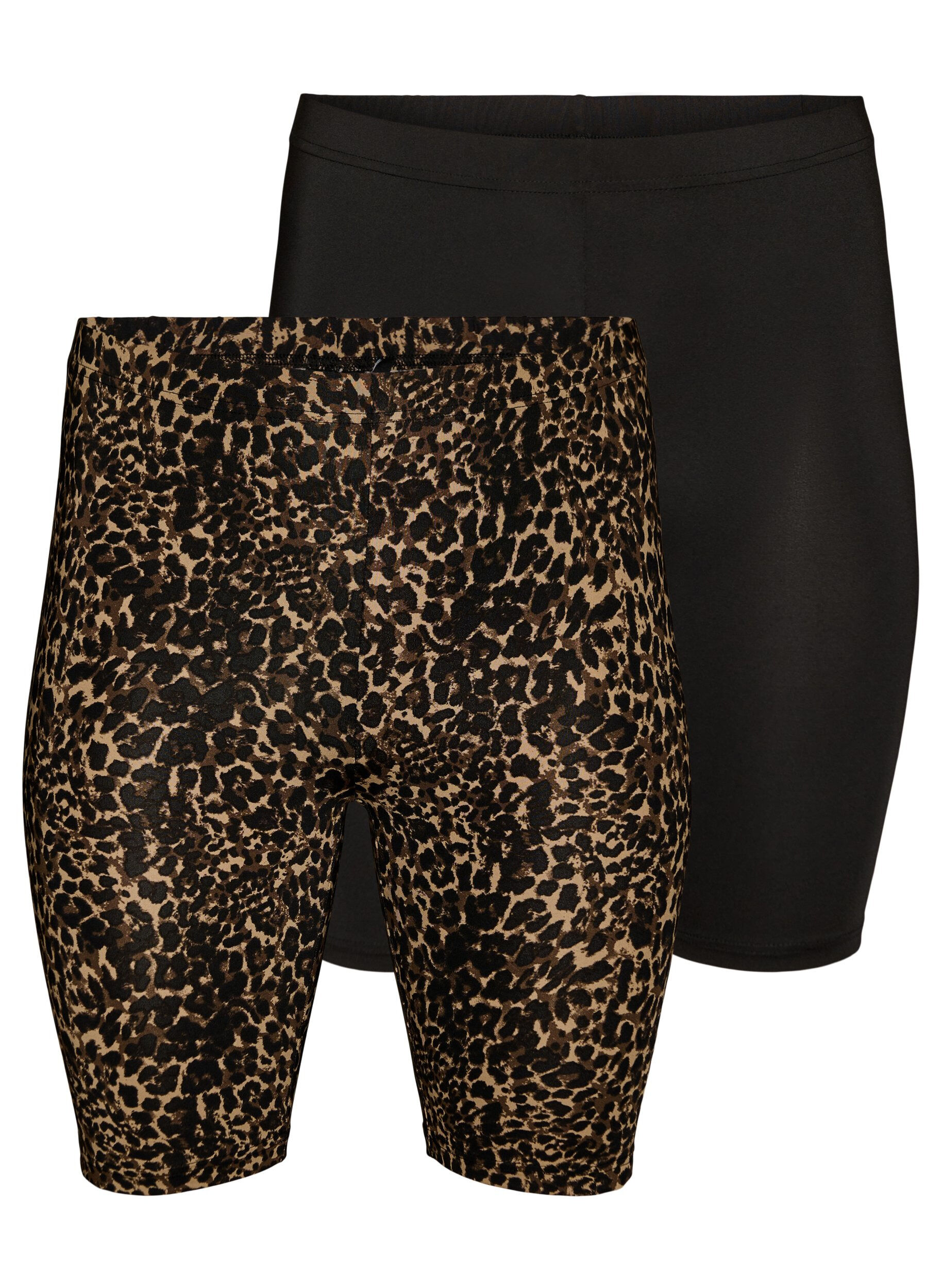 Zizzi2-pack fietsshorts, Bruin, Packshot image number 0