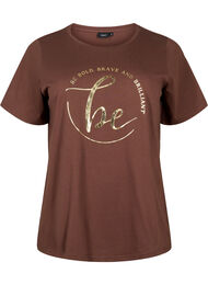 T-paita ekologisesta puuvillasta painatuksella , Chestnut W. Be GF