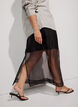 Lange rok in organza-look, Zwart, Model image number 0