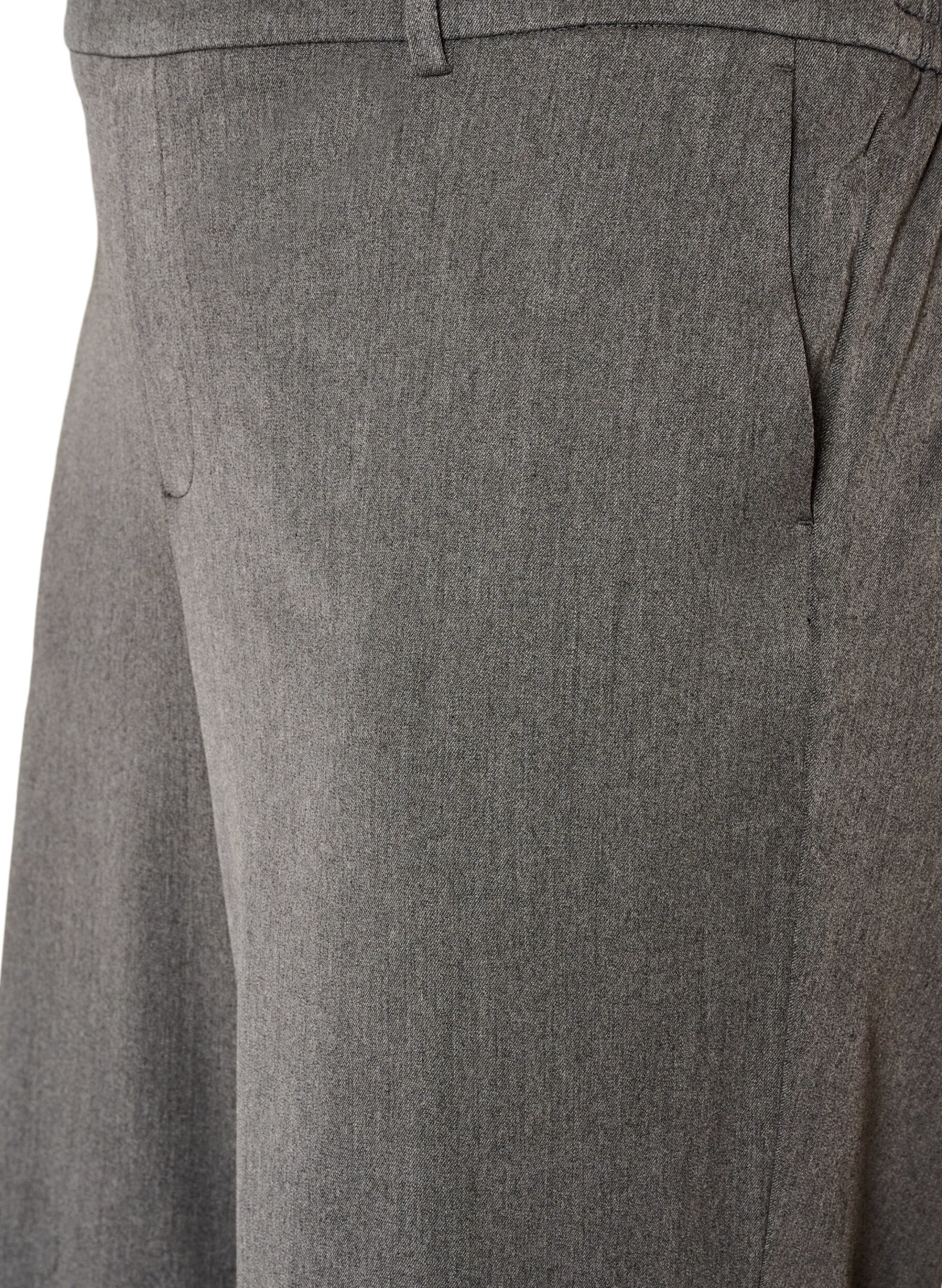 ZizziHoogtailleerde pantalon met rechte pasvorm, Grijs, Packshot image number 2