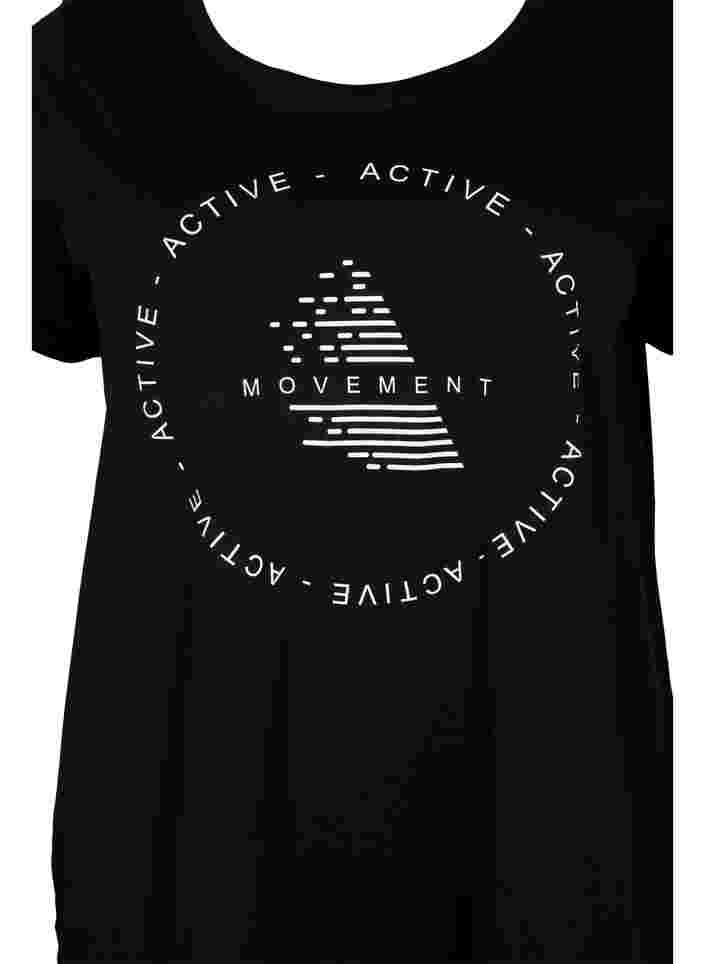Trainingsshirt met print, Black White Logo, Packshot image number 2