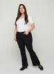 Ellen bootcut jeans met hoge taille, Black, Model image number 0