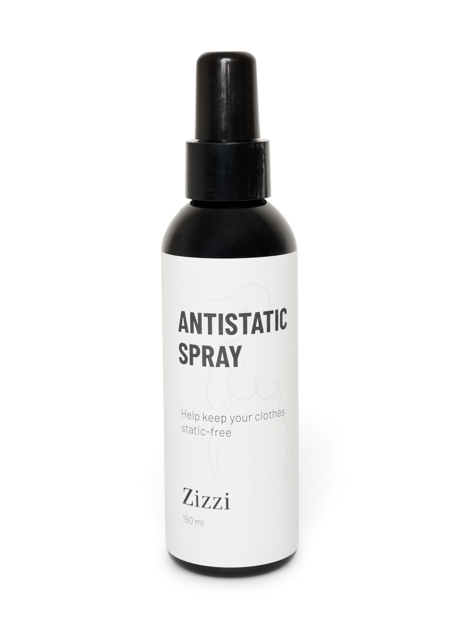 ZizziAntistatische spray voor kleding, Zwart, Packshot image number 0