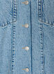 Mouwloze denimjurk met knoopsluiting en splitten, Blauw, Packshot image number 2