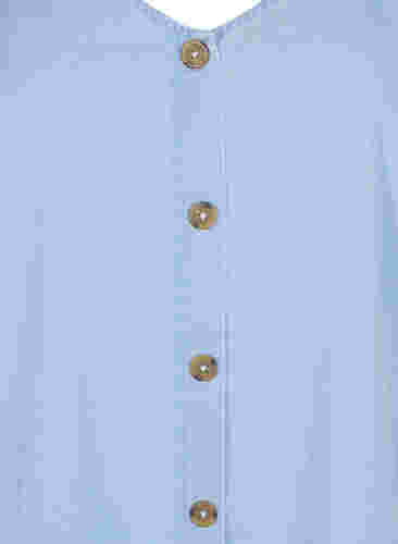 Denim top met knopen, Light blue denim, Packshot image number 2