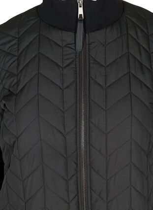 Gewatteerd lichtgewicht thermisch jack met zakken, Black, Packshot image number 2