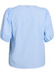 Shirtblouse met strikkoord en gestippelde textuur, Blauw, Packshot image number 1