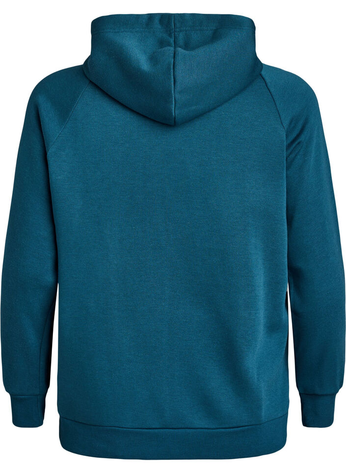 Hoodie met geborduurd frontmotief, Groen, Packshot image number 1