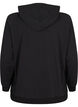 Sweatvest met capuchon en zakken, Zwart, Packshot image number 1