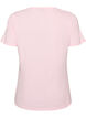 Katoenen T-shirt met print aan de voorkant, Roze, Packshot image number 1