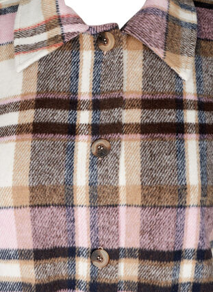 Geruite vest met grote zakken, Pink check, Packshot image number 2